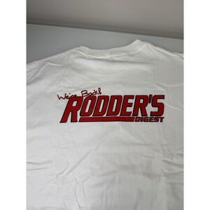 Vintage Y2K Street Rodder's Digest Magazine T-Shirt Size Large Pinstripe Hotrod